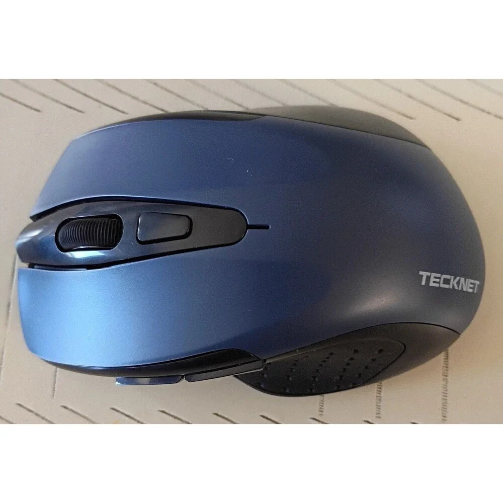 TeckNet Cordless Wireless Optical Blue Computer Mouse Model:M003 Battery AAA